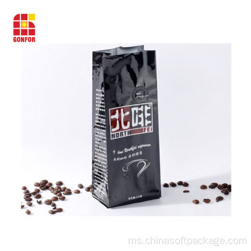 Custom dicetak 250g beg kopi dengan injap udara